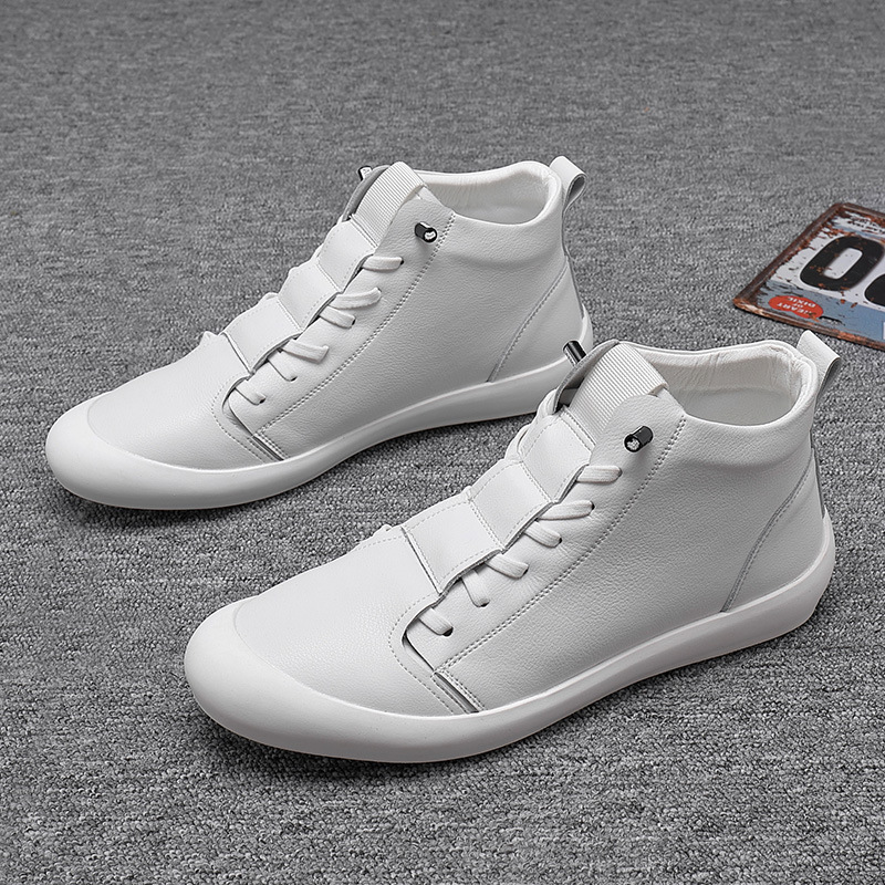 Boat Shoe Leather - 2025 Autumn Men's Genuine Leather High