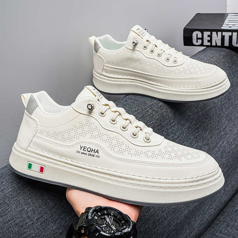 Men Shoes Office - Retro Plain Men Canvas Cloth Flat
