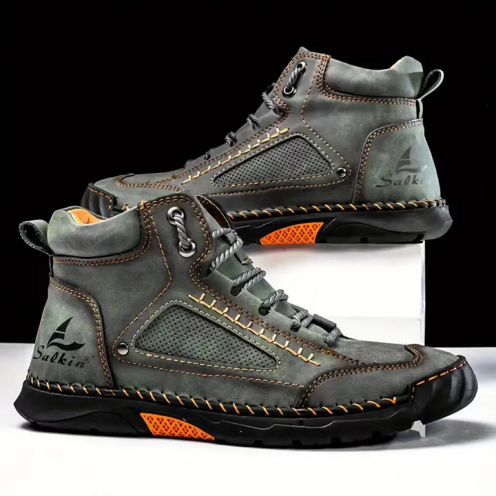 Men Shoes Everyday - Men's Hand-stitched Boots Plus-size Casual Shoes