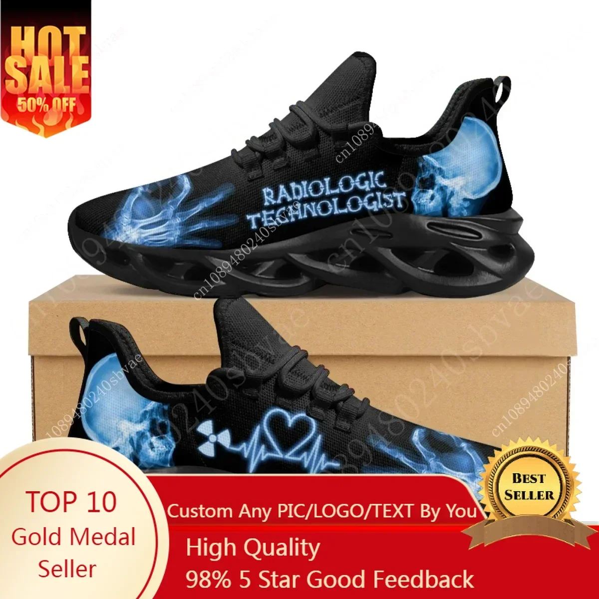 Men'S Shoes Casual Sneakers - Radiologic Technologist Sneakers Men Wome Skeleton