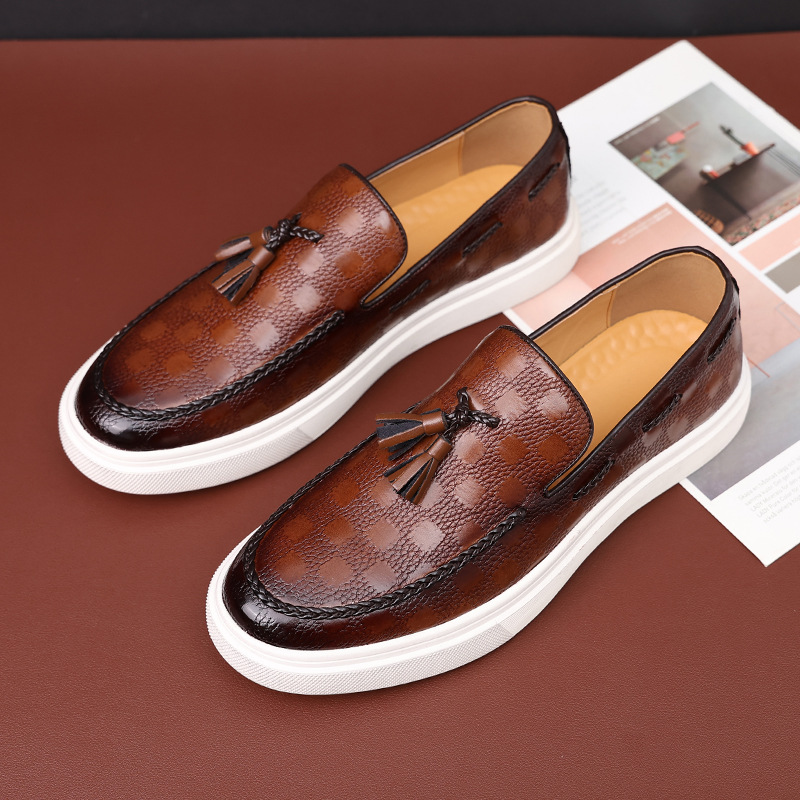 Boat Shoe Leather - Fashion Men's Casual Leather Shoes Outdoor