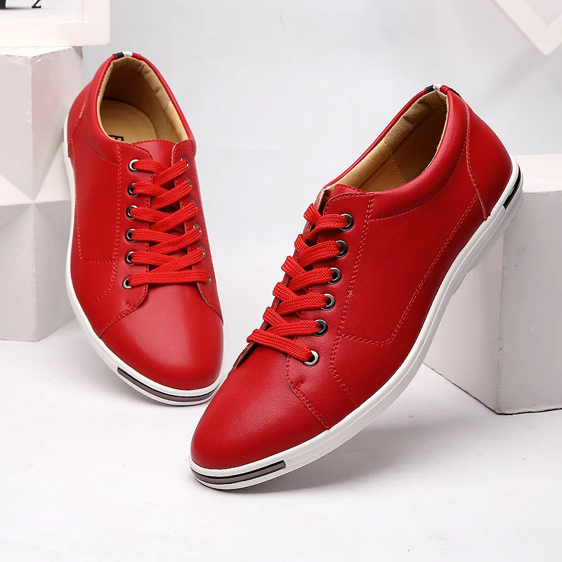 Boat Shoe Leather - Men Size38-48 Casual Breathable White Sneaker