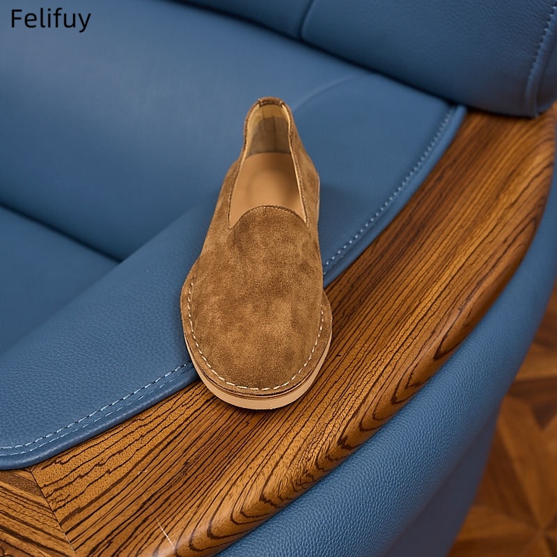 Cow Suede Man Loafers Luxury G - огляд і ціна Boat Shoe Leather