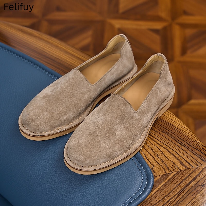 Cow Suede Man Loafers Luxury G - огляд і ціна Boat Shoe Leather