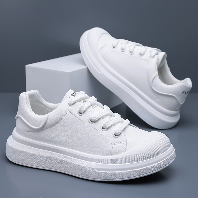 Men's White Leather Platform B - огляд і ціна Boat Shoe Leather