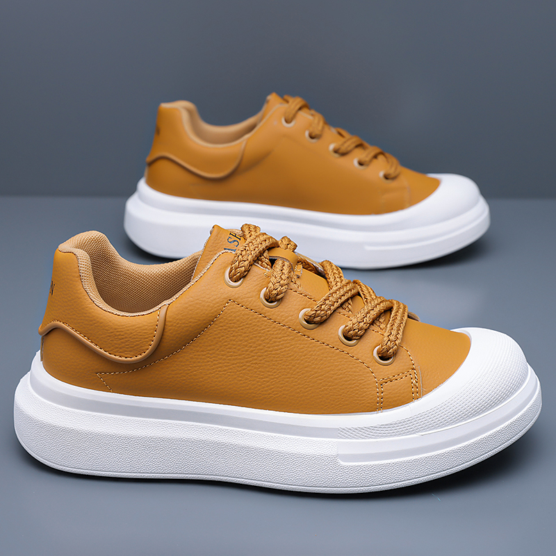 Men's White Leather Platform B - огляд і ціна Boat Shoe Leather