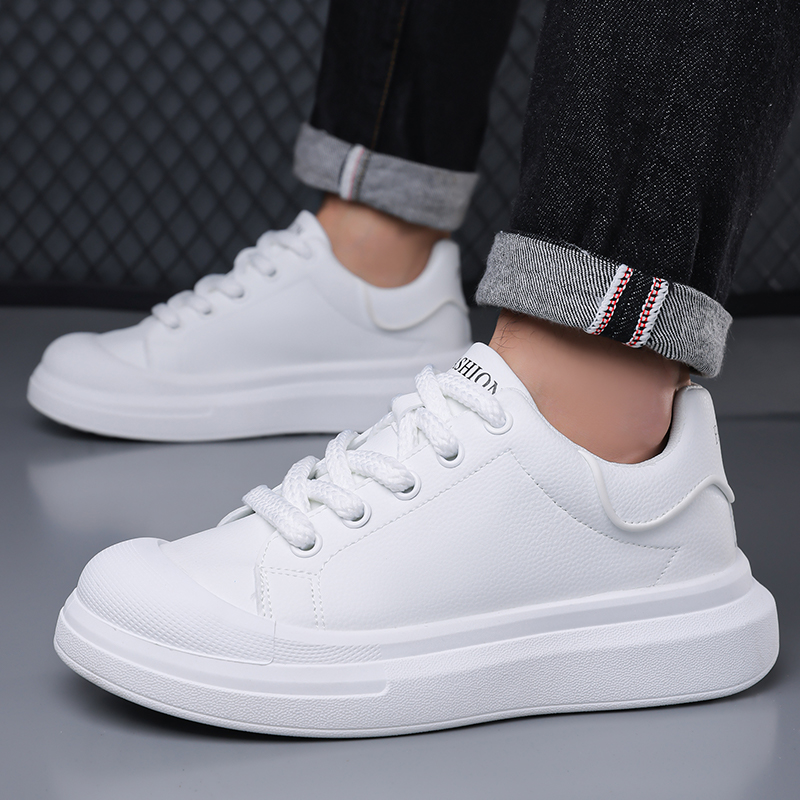 Men's White Leather Platform B - огляд і ціна Boat Shoe Leather