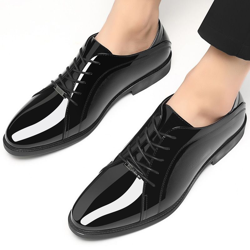 Bright Upper Black Social Shoe - огляд і ціна Men Shoes On Clearance