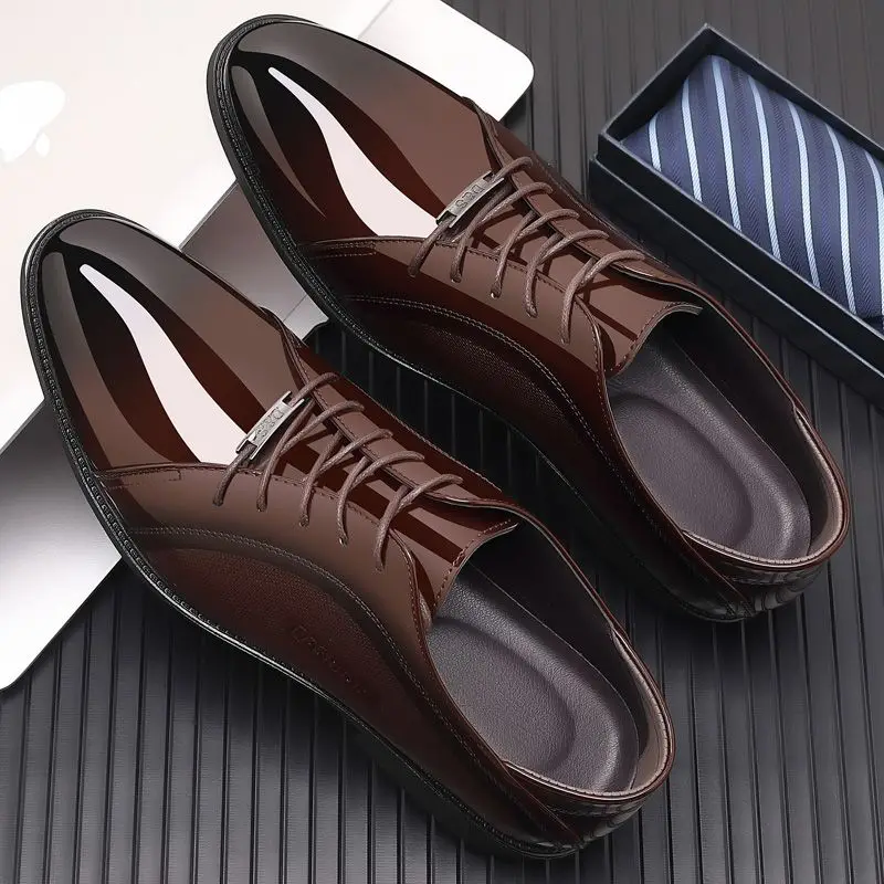 Bright Upper Black Social Shoe - огляд і ціна Men Shoes On Clearance