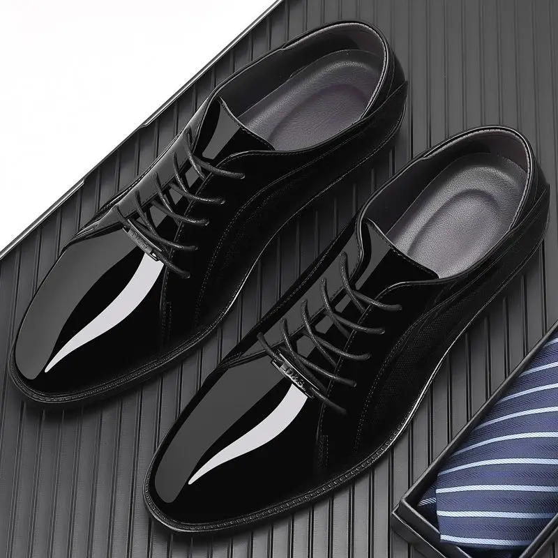 Bright Upper Black Social Shoe - огляд і ціна Men Shoes On Clearance