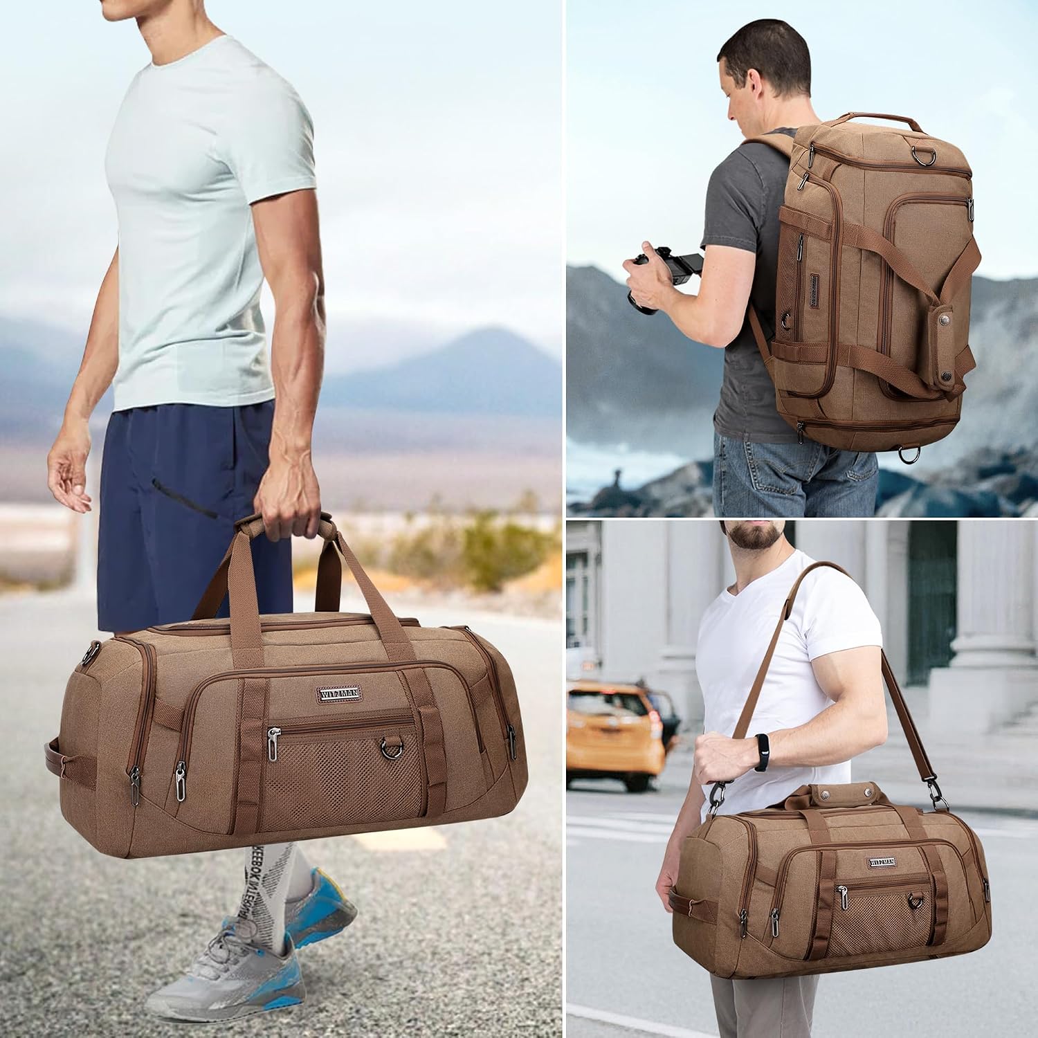 Canvas Duffle Bag for Men 3 in - огляд і ціна Men'S Shoes For Gym