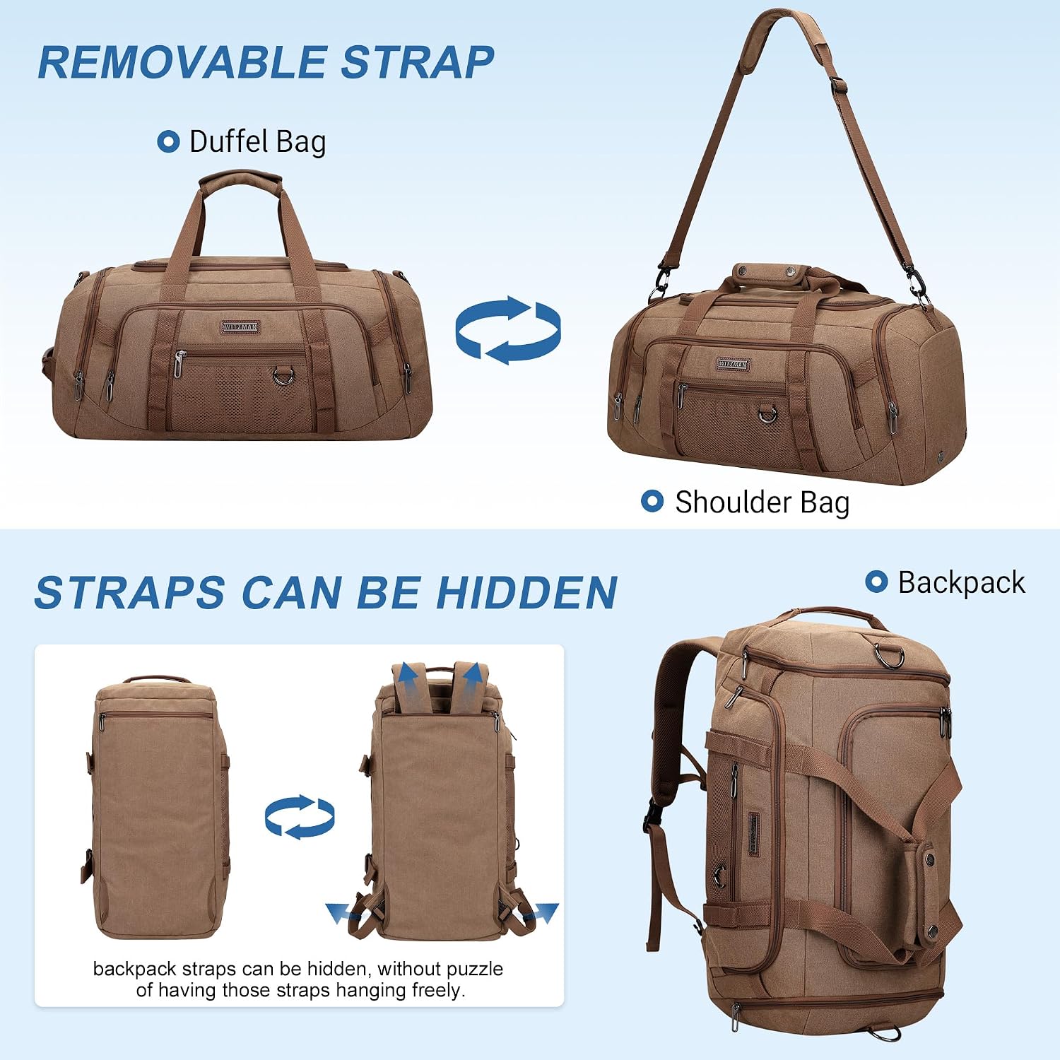 Canvas Duffle Bag for Men 3 in - огляд і ціна Men'S Shoes For Gym