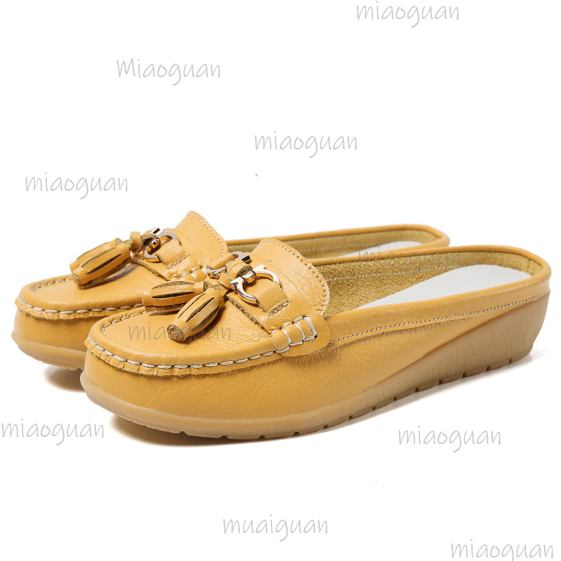 Leather Tassel Mule Loafers fo - огляд і ціна Boat Shoe Leather