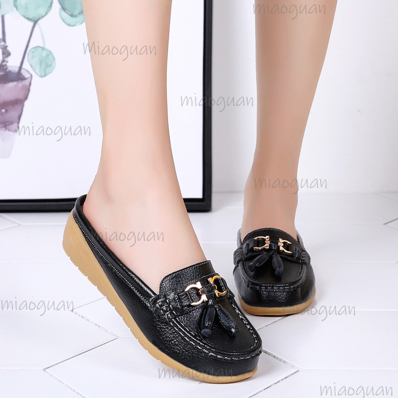 Leather Tassel Mule Loafers fo - огляд і ціна Boat Shoe Leather