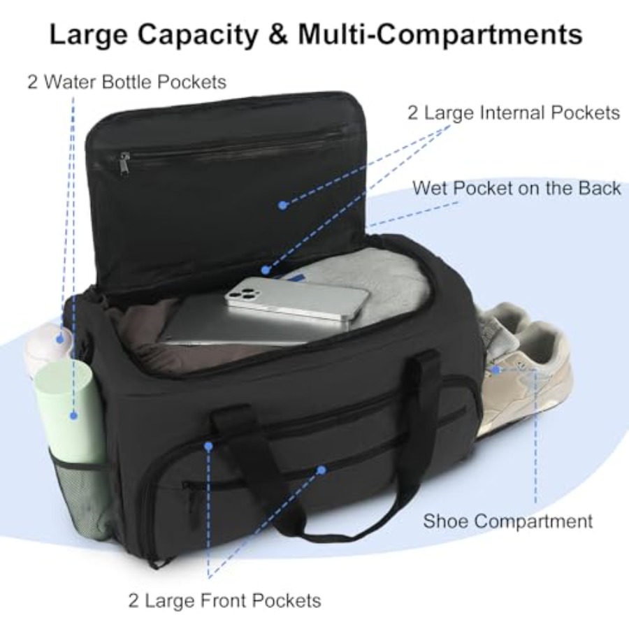 Gym Bag for Men Women, Sports  - огляд і ціна Men'S Shoes For Gym