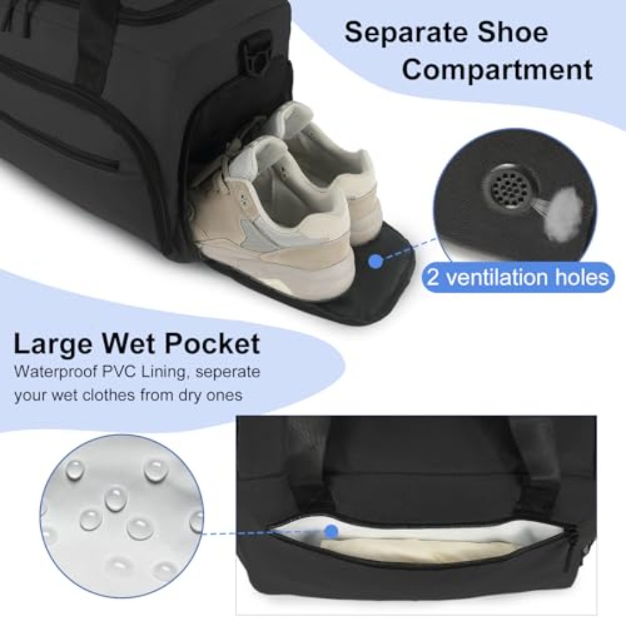 Gym Bag for Men Women, Sports  - огляд і ціна Men'S Shoes For Gym