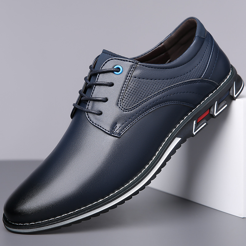 New Men's PU Leather Derby Sho - огляд і ціна Boat Shoe Leather